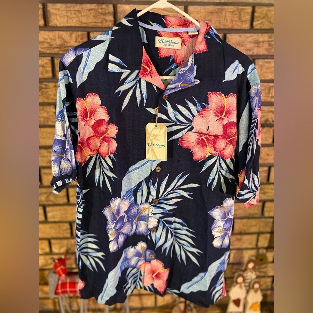 Nwt Caribbean silk blend top